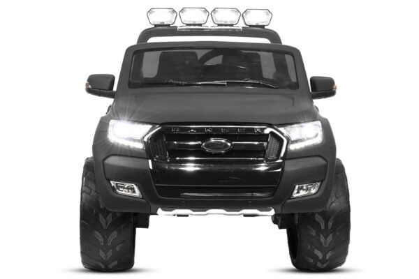 12V Licensed Childrens Ride On Electric Ford Ranger four-wheel 4x 35W Bluetooth 2.4G RC Matt Black - LK Auto Factors