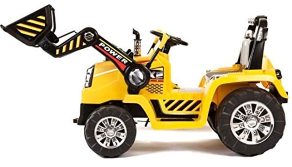 Kids 12v Electric / Battery Ride on Tractor / Digger Yellow - LK Auto Factors