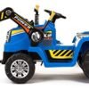 Kids 12v Electric Ride on Tractor With Front Loader Blue - LK Auto Factors