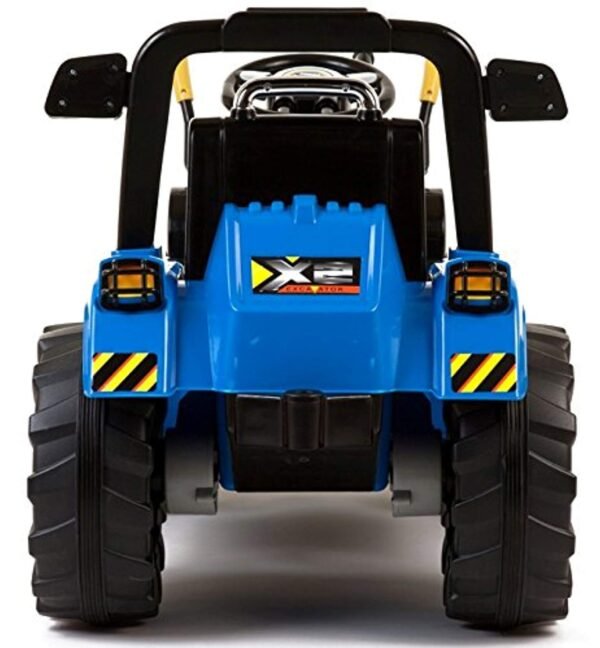 Kids 12v Electric Ride on Tractor With Front Loader Blue - LK Auto Factors