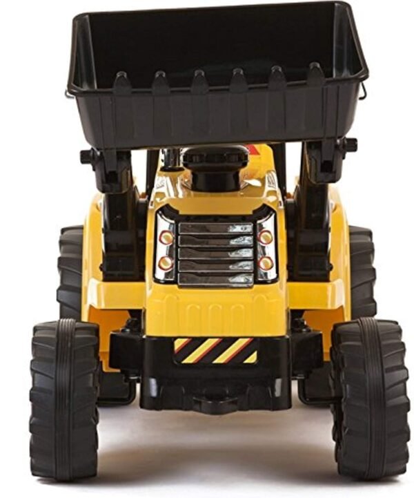 Kids 12v Electric / Battery Ride on Tractor / Digger Yellow - LK Auto Factors