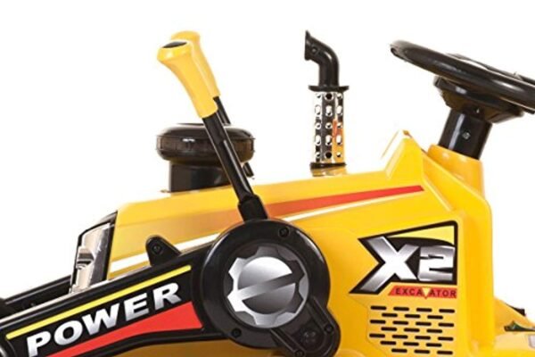 Kids 12v Electric / Battery Ride on Tractor / Digger Yellow - LK Auto Factors