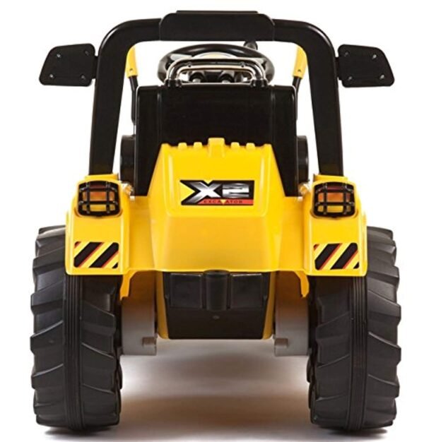 Kids 12v Electric / Battery Ride on Tractor / Digger Yellow - LK Auto Factors