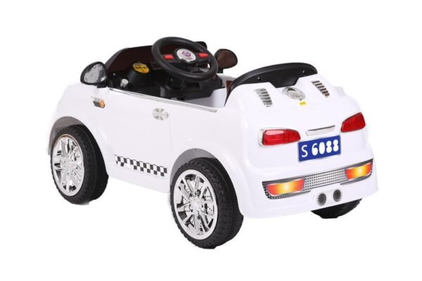 Kids Battery Powered Electric Ride On MINI Style Toy Car with Parental Remote Control (Model: S6088) (WHITE) - LK Auto Factors